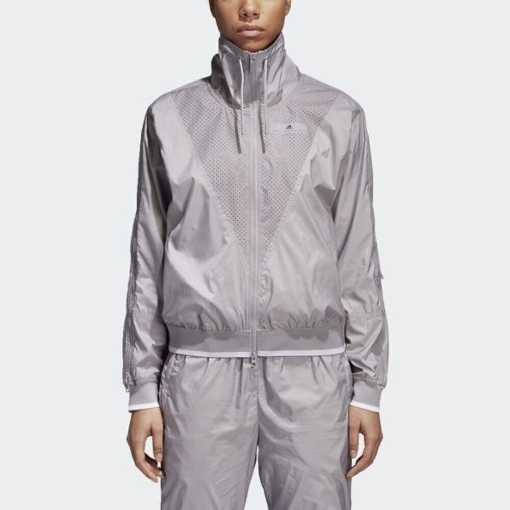 Stella McCartney x Adidas Barricade Bomber Full Zip Jacket size S Gray Silver